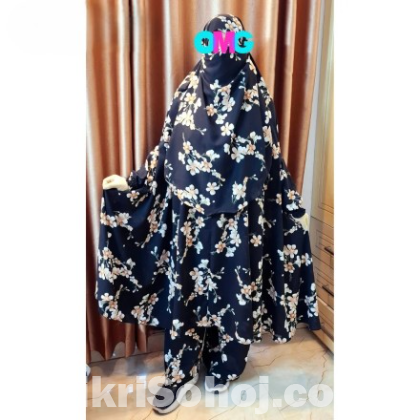 Cherry Georgette Fabric Khimar Plaza Set CG109